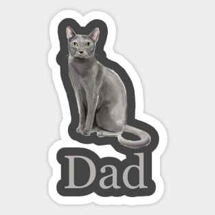 Blue Russian Cat Dad, Cat Dad Gift, Cat Dad Present, Cat Daddy, Gift for Cat Dad, Gift from the Cat, Present from the Cat Sticker